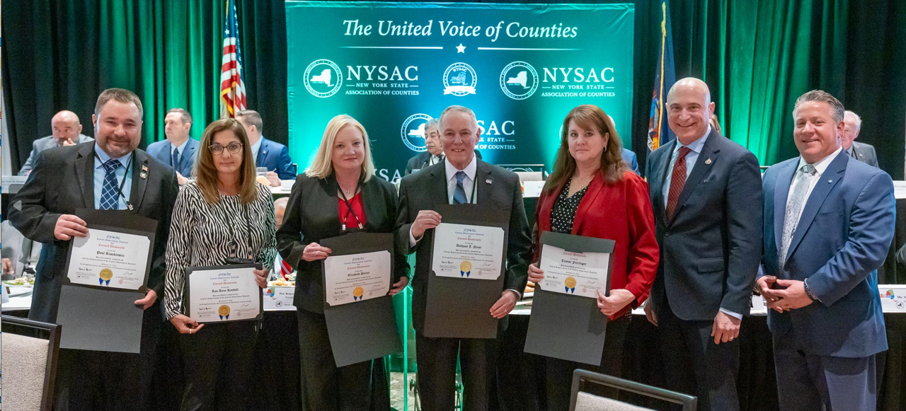 Image of County Officials Recognized for Graduation from County Government Institute